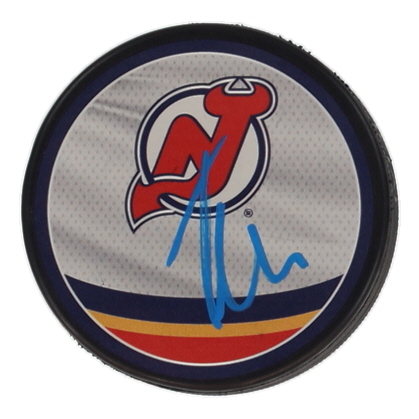 Timo Meier Signed Devils Logo Hockey Puck (JSA) at PristineAuction.com Timo Meier Signed Devils Logo Hockey Puck (JSA) at PristineAuction.com