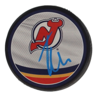 Timo Meier Signed Devils Logo Hockey Puck (JSA) at PristineAuction.com