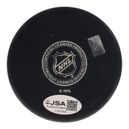 Artyom Levshunov Signed Blackhawks Logo Hockey Puck (JSA) at PristineAuction.com Artyom Levshunov Signed Blackhawks Logo Hockey Puck (JSA) at PristineAuction.com