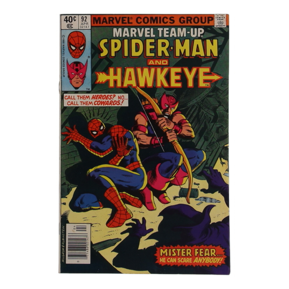 1980 "Marvel Team-Up" Issue #92 Marvel Comic Book at PristineAuction.com 1980 "Marvel Team-Up" Issue #92 Marvel Comic Book at PristineAuction.com