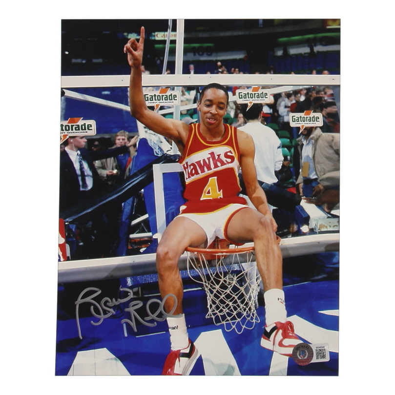 Spud Webb Signed Hawks 8x10 Photo (Beckett) at PristineAuction.com Spud Webb Signed Hawks 8x10 Photo (Beckett) at PristineAuction.com