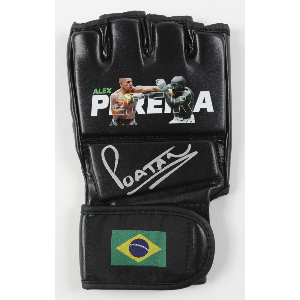 Alex Pereira Signed MMA Custom Brazil Glove (Beckett) at PristineAuction.com