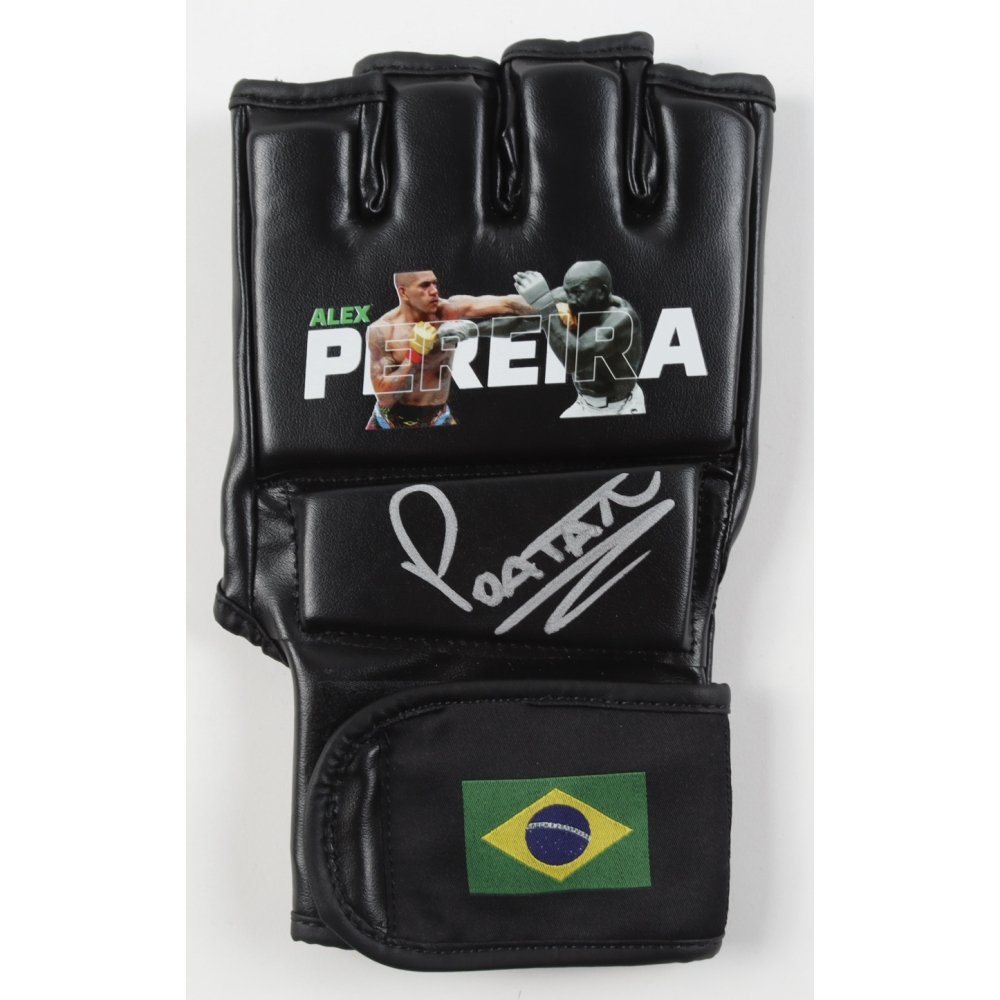 Alex Pereira Signed MMA Custom Brazil Glove (Beckett) at PristineAuction.com