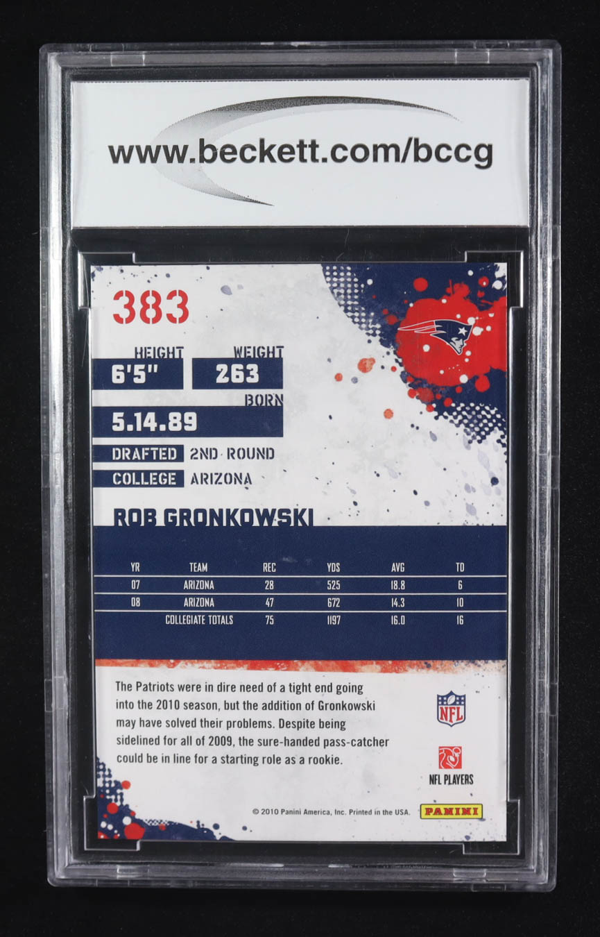 Rob Gronkowski 2010 Score #383 RC (BCCG 10) at PristineAuction.com Rob Gronkowski 2010 Score #383 RC (BCCG 10) at PristineAuction.com