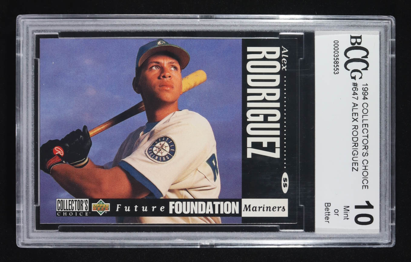 Alex Rodriguez 1994 Collector's Choice #647 RC (BCCG 10) at PristineAuction.com Alex Rodriguez 1994 Collector's Choice #647 RC (BCCG 10) at PristineAuction.com