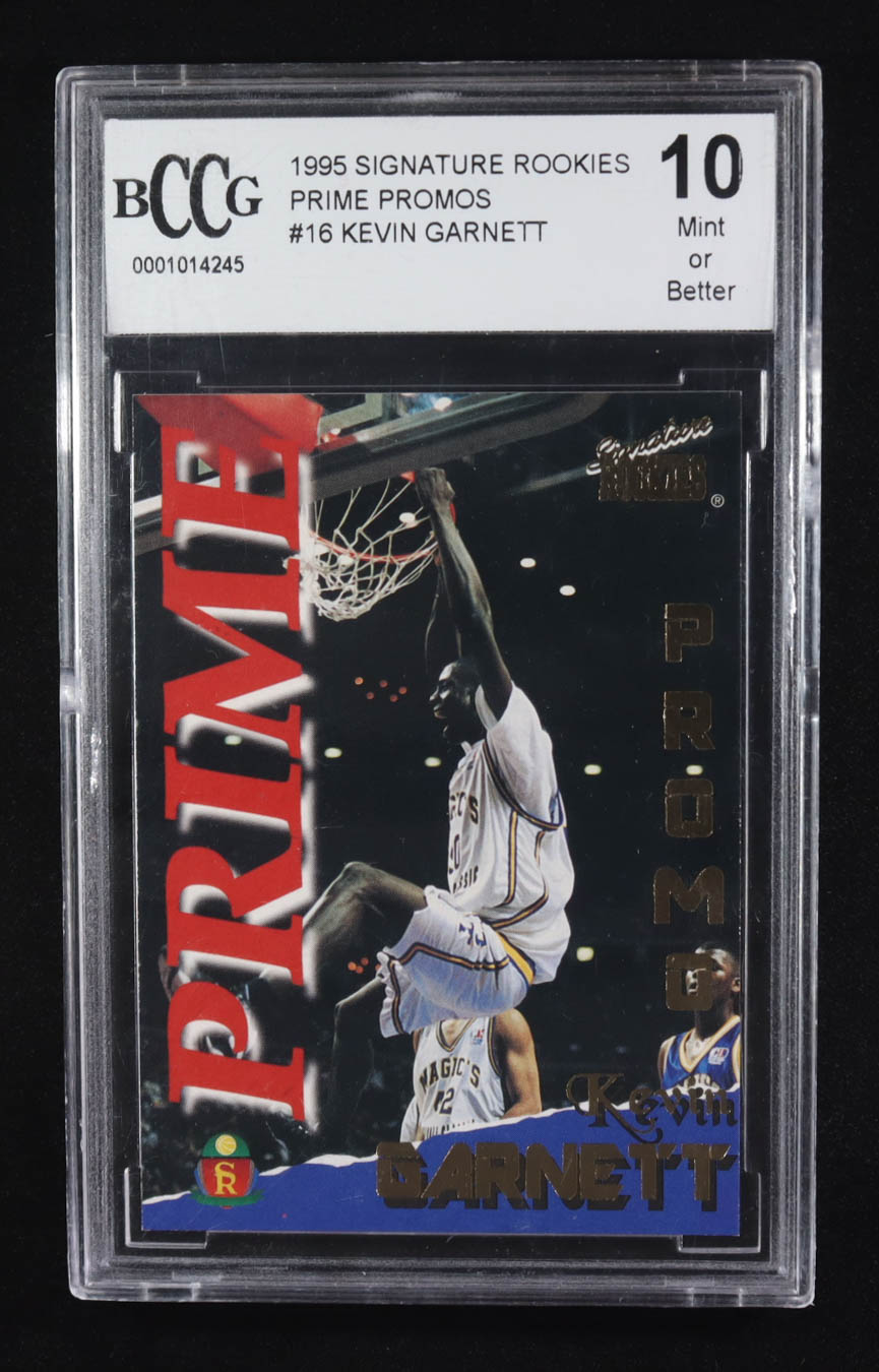 Kevin Garnett 1995 Signature Rookies Prime Promos #16 RC (BCCG 10) at PristineAuction.com Kevin Garnett 1995 Signature Rookies Prime Promos #16 RC (BCCG 10) at PristineAuction.com