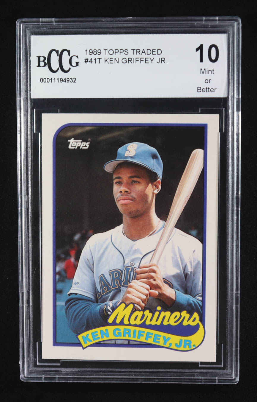 Ken Griffey Jr. 1989 Topps Traded #41T RC (BCCG 10) at PristineAuction.com Ken Griffey Jr. 1989 Topps Traded #41T RC (BCCG 10) at PristineAuction.com