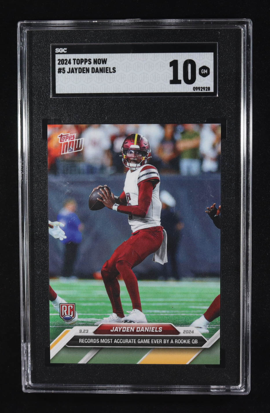 Jayden Daniels 2024 Topps Now #22 RC (SGC 10) at PristineAuction.com Jayden Daniels 2024 Topps Now #22 RC (SGC 10) at PristineAuction.com