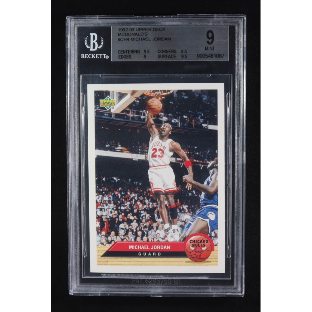 Michael Jordan 1992-93 Upper Dek McDonald's #CH4 (BGS 9) at PristineAuction.com
