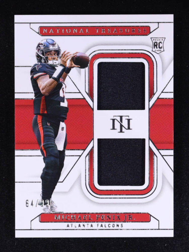 Michael Penix Jr. 2024 Panini National Treasures Rookie Dual Materials #34 #64/99 RC