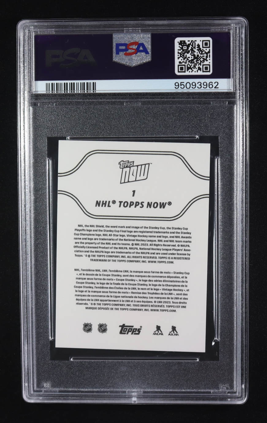 Connor Bedard 2023 Topps Now NHL Stickers #1 RC (PSA 10) at PristineAuction.com Connor Bedard 2023 Topps Now NHL Stickers #1 RC (PSA 10) at PristineAuction.com