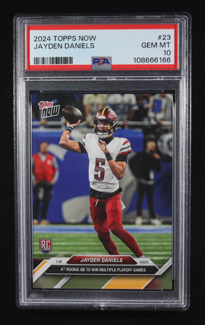 Jayden Daniels 2024 Topps Now #23 RC (PSA 10) at PristineAuction.com Jayden Daniels 2024 Topps Now #23 RC (PSA 10) at PristineAuction.com