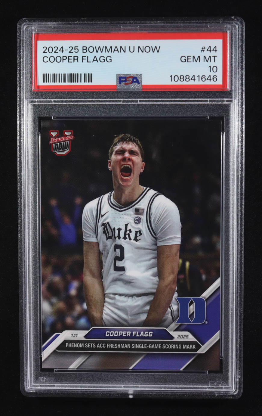 Cooper Flagg 2024 Bowman U Now #44 RC (PSA 10) at PristineAuction.com Cooper Flagg 2024 Bowman U Now #44 RC (PSA 10) at PristineAuction.com