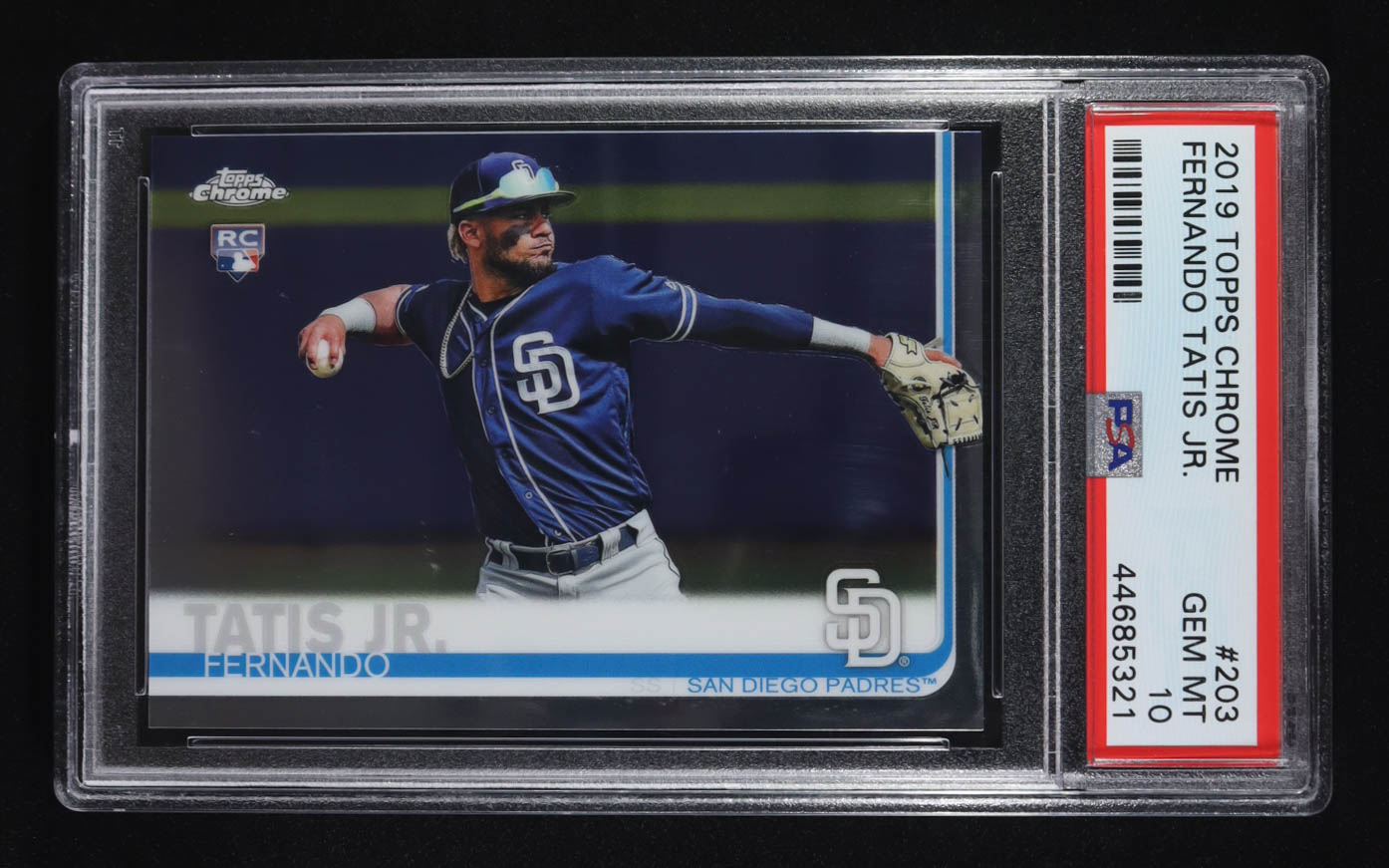 Fernando Tatis Jr. 2019 Topps Chrome #203 RC (PSA 10) at PristineAuction.com Fernando Tatis Jr. 2019 Topps Chrome #203 RC (PSA 10) at PristineAuction.com