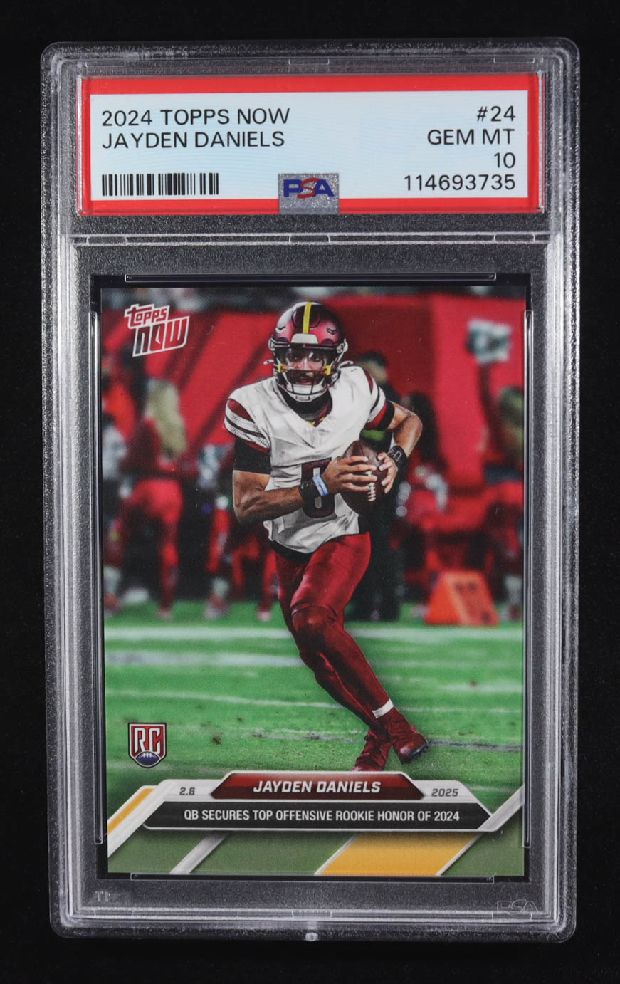 Jayden Daniels 2024 Topps Now #24 RC (PSA 10) at PristineAuction.com Jayden Daniels 2024 Topps Now #24 RC (PSA 10) at PristineAuction.com
