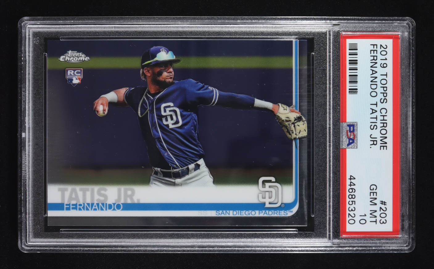 Fernando Tatis Jr. 2019 Topps Chrome #203 RC (PSA 10) at PristineAuction.com Fernando Tatis Jr. 2019 Topps Chrome #203 RC (PSA 10) at PristineAuction.com