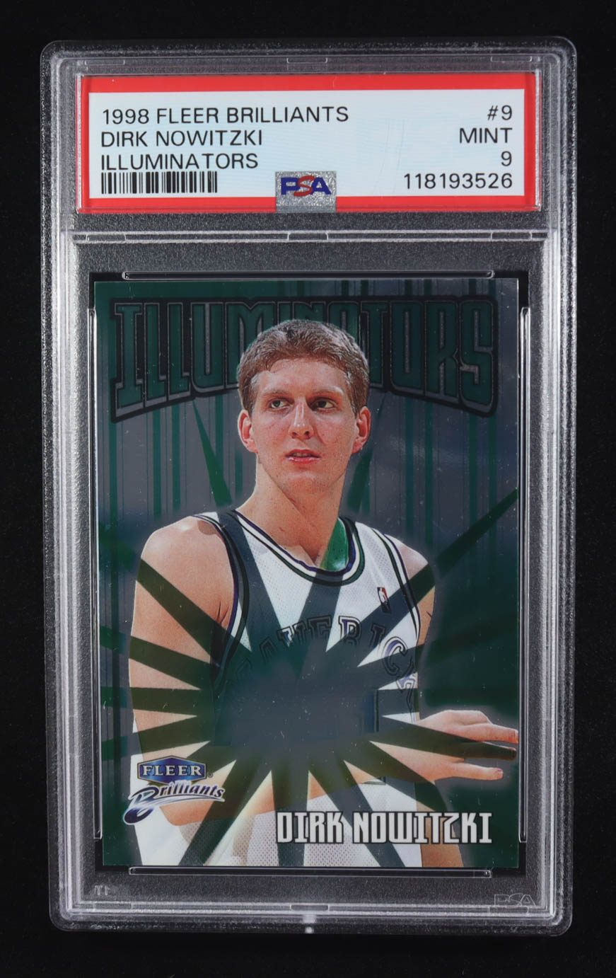 Dirk Nowitzki 1998 Fleer Brilliants Illuminators #9 (PSA 9) at PristineAuction.com Dirk Nowitzki 1998 Fleer Brilliants Illuminators #9 (PSA 9) at PristineAuction.com