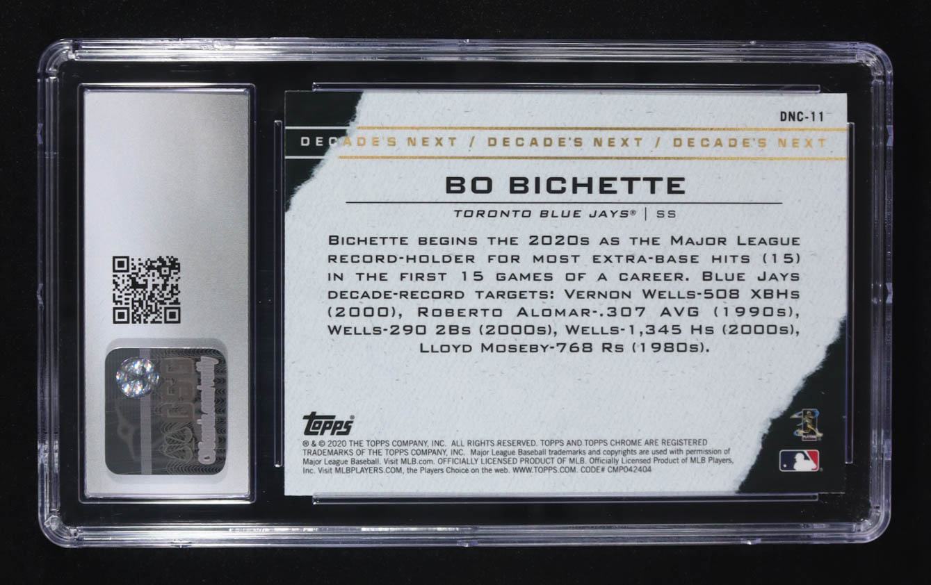 Bo Bichette 2020 Topps Chrome Update Decade's Next #DNC11 RC (CSG 10) at PristineAuction.com Bo Bichette 2020 Topps Chrome Update Decade's Next #DNC11 RC (CSG 10) at PristineAuction.com