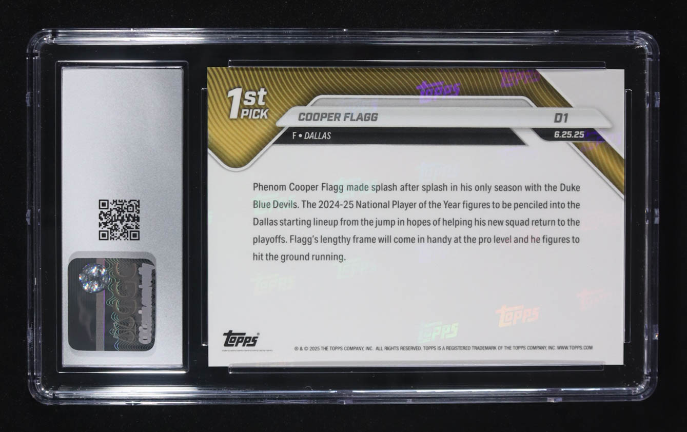 Cooper Flagg 2025-26 Topps Now #D1 RC (CGC 9) at PristineAuction.com Cooper Flagg 2025-26 Topps Now #D1 RC (CGC 9) at PristineAuction.com