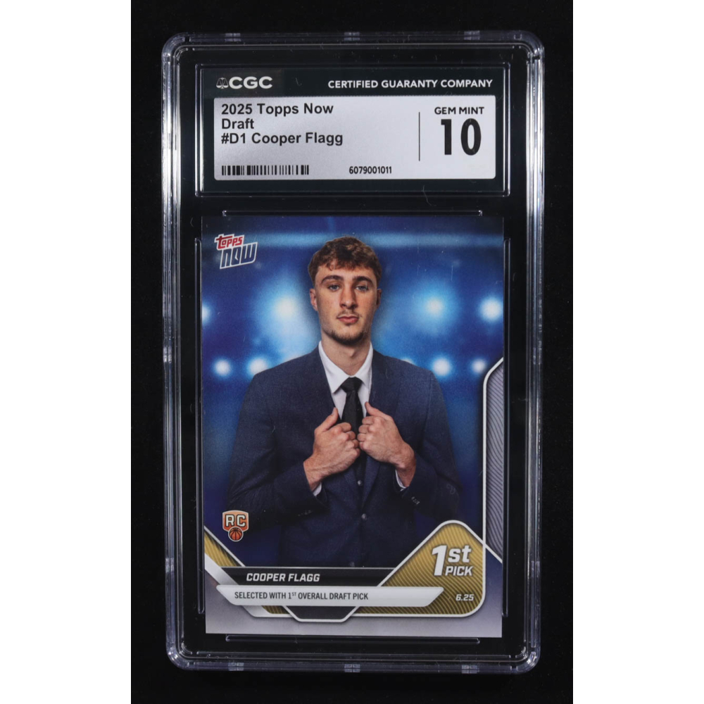 Cooper Flagg 2025-26 Topps Now #D1 RC (CGC 10) at PristineAuction.com
