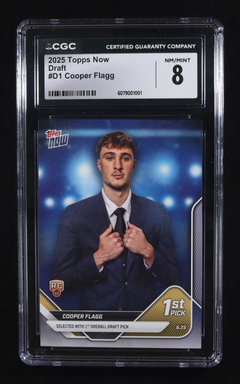 Cooper Flagg 2025-26 Topps Now #D1 RC (CGC 8) at PristineAuction.com Cooper Flagg 2025-26 Topps Now #D1 RC (CGC 8) at PristineAuction.com