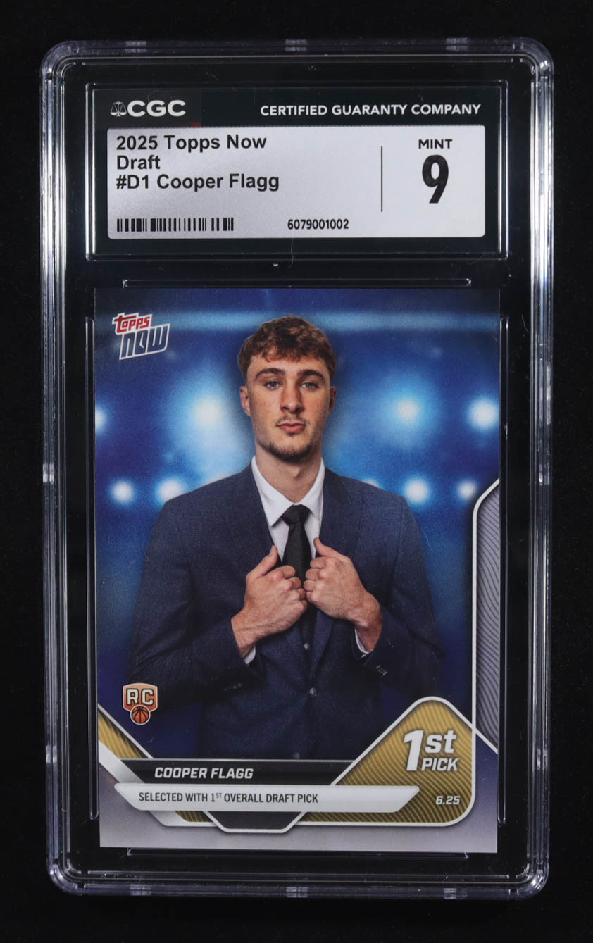Cooper Flagg 2025-26 Topps Now #D1 RC (CGC 9) at PristineAuction.com Cooper Flagg 2025-26 Topps Now #D1 RC (CGC 9) at PristineAuction.com