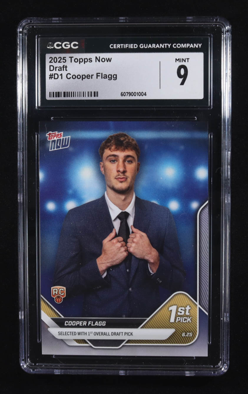 Cooper Flagg 2025-26 Topps Now #D1 RC (CGC 9) at PristineAuction.com Cooper Flagg 2025-26 Topps Now #D1 RC (CGC 9) at PristineAuction.com