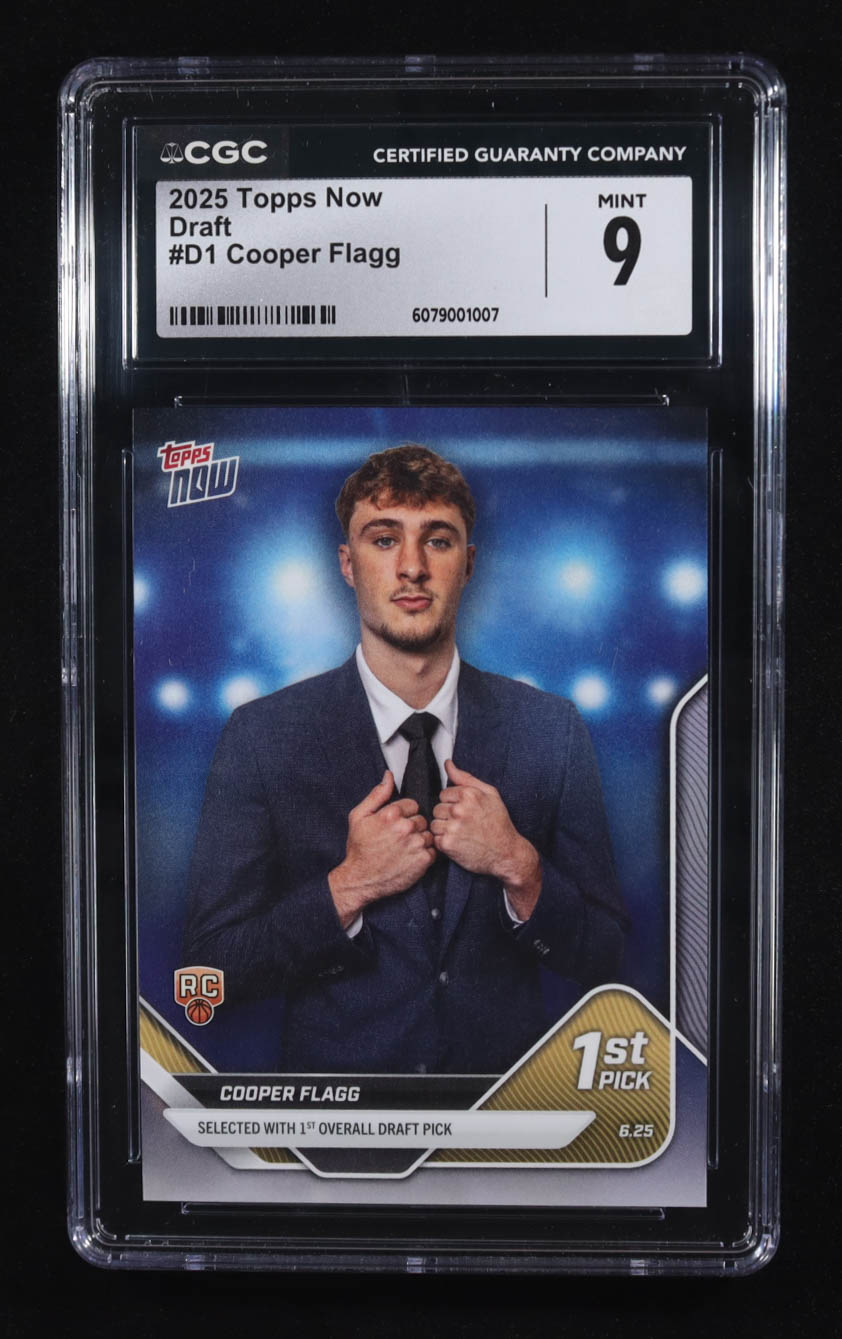 Cooper Flagg 2025-26 Topps Now #D1 RC (CGC 9) at PristineAuction.com Cooper Flagg 2025-26 Topps Now #D1 RC (CGC 9) at PristineAuction.com