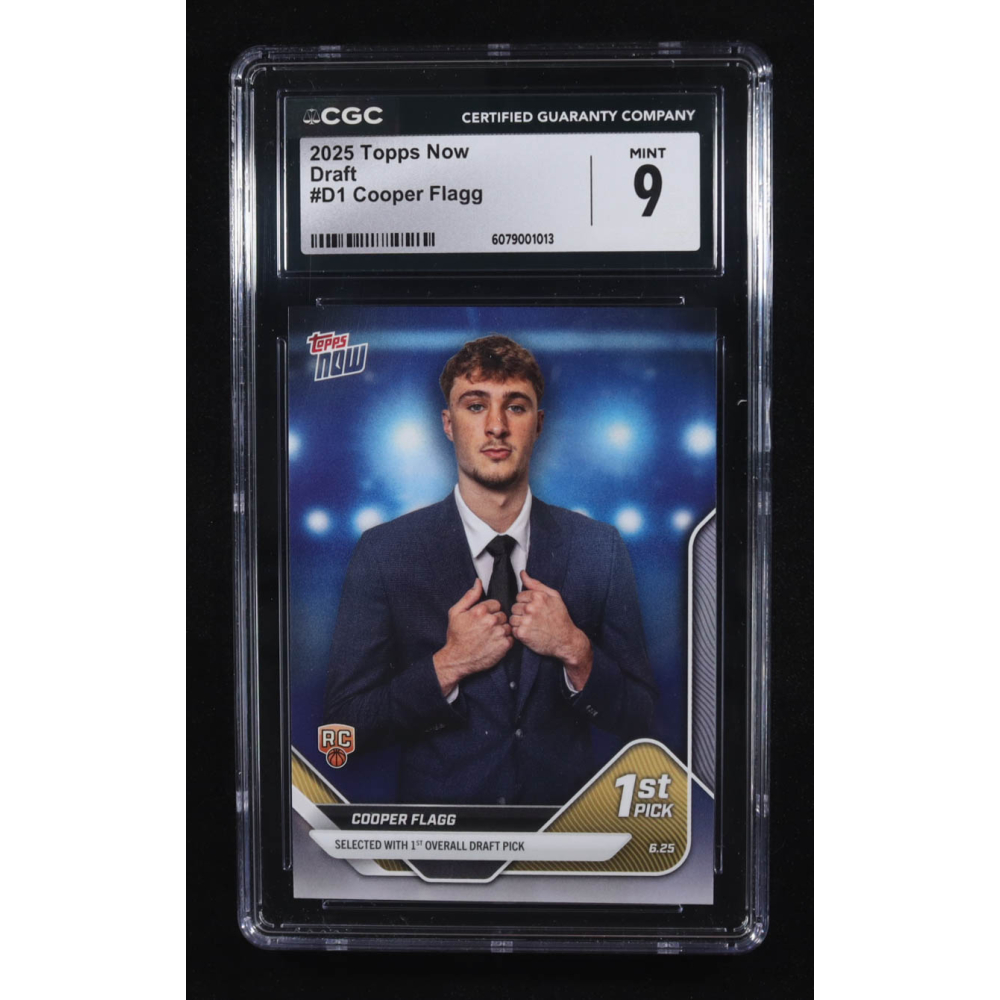 Cooper Flagg 2025-26 Topps Now #D1 RC (CGC 9) at PristineAuction.com Cooper Flagg 2025-26 Topps Now #D1 RC (CGC 9) at PristineAuction.com
