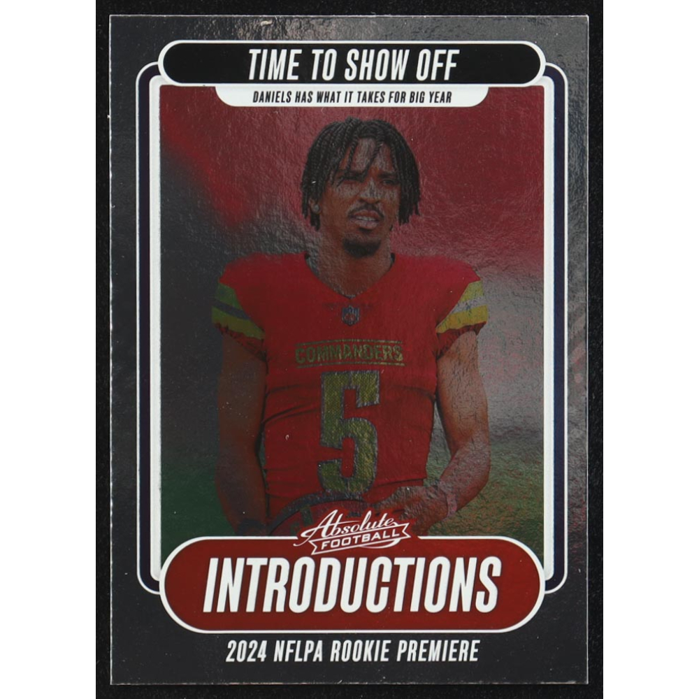 Jayden Daniels 2024 Absolute Introductions #18 RC at PristineAuction.com Jayden Daniels 2024 Absolute Introductions #18 RC at PristineAuction.com