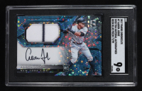 Aaron Judge 2017 Panini Chronicles Spectra Material Autographed Neon Blue Prizm #7 RC 77/99 (SGC 9 |Autograph Graded SGC 10) at PristineAuction.com