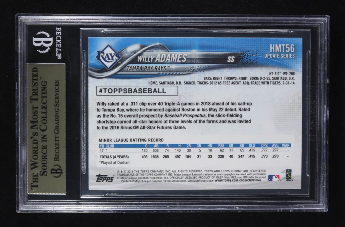 Willy Adames 2018 Topps Chrome Update #HMT56 RC (BGS 9.5) at PristineAuction.com Willy Adames 2018 Topps Chrome Update #HMT56 RC (BGS 9.5) at PristineAuction.com