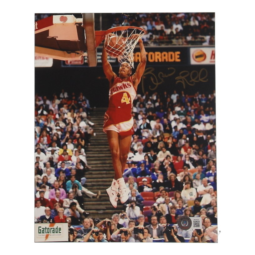 Spud Webb Signed Hawks 8x10 Photo (Beckett) at PristineAuction.com Spud Webb Signed Hawks 8x10 Photo (Beckett) at PristineAuction.com