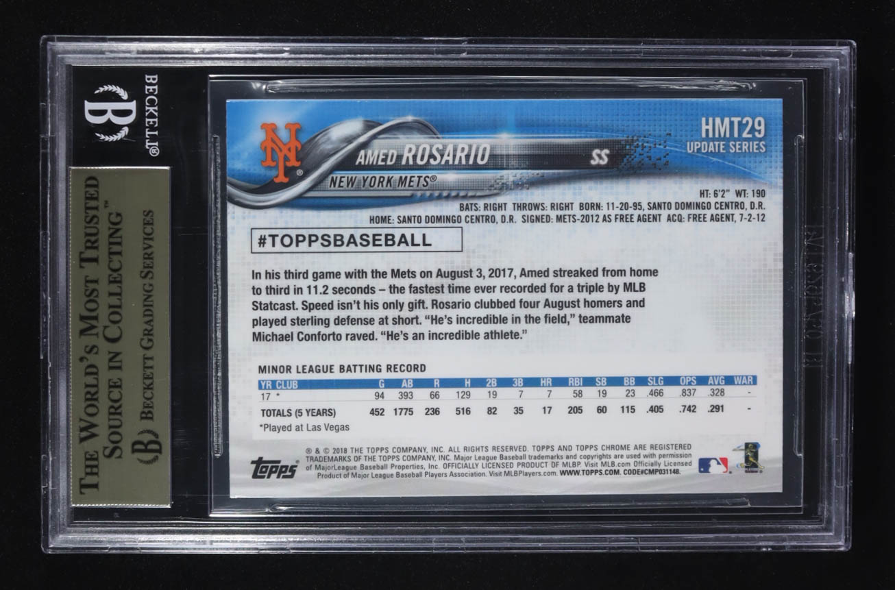 Amed Rosario 2018 Topps Chrome Update #HMT29 RC (BGS 9.5) at PristineAuction.com Amed Rosario 2018 Topps Chrome Update #HMT29 RC (BGS 9.5) at PristineAuction.com