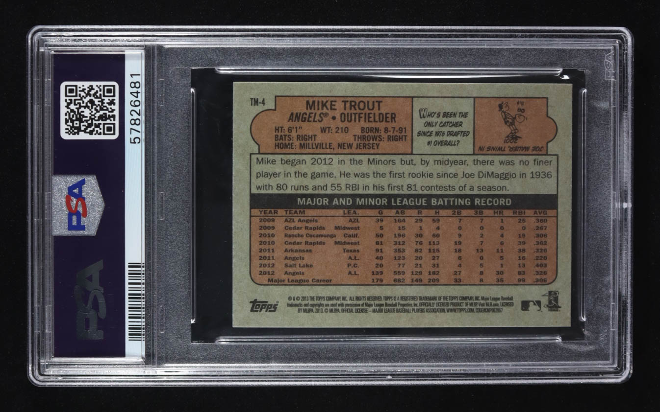 Mike Trout 2013 Topps / 1972 Topps Minis #TM4 (PSA 10) at PristineAuction.com Mike Trout 2013 Topps / 1972 Topps Minis #TM4 (PSA 10) at PristineAuction.com