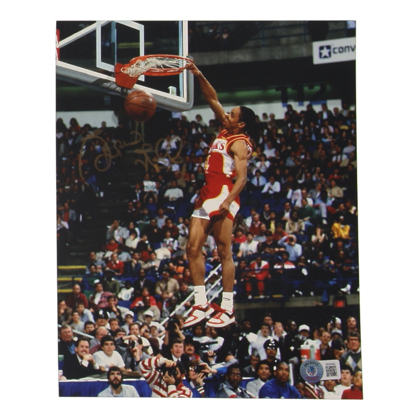 Spud Webb Signed Hawks 8x10 Photo (Beckett) at PristineAuction.com Spud Webb Signed Hawks 8x10 Photo (Beckett) at PristineAuction.com