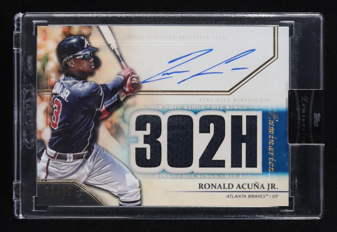 Ronald Acuna Jr. 2020 Topps Luminaries Hit Kings Blue #HKAR-RAJ #08/10 at PristineAuction.com Ronald Acuna Jr. 2020 Topps Luminaries Hit Kings Blue #HKAR-RAJ #08/10 at PristineAuction.com
