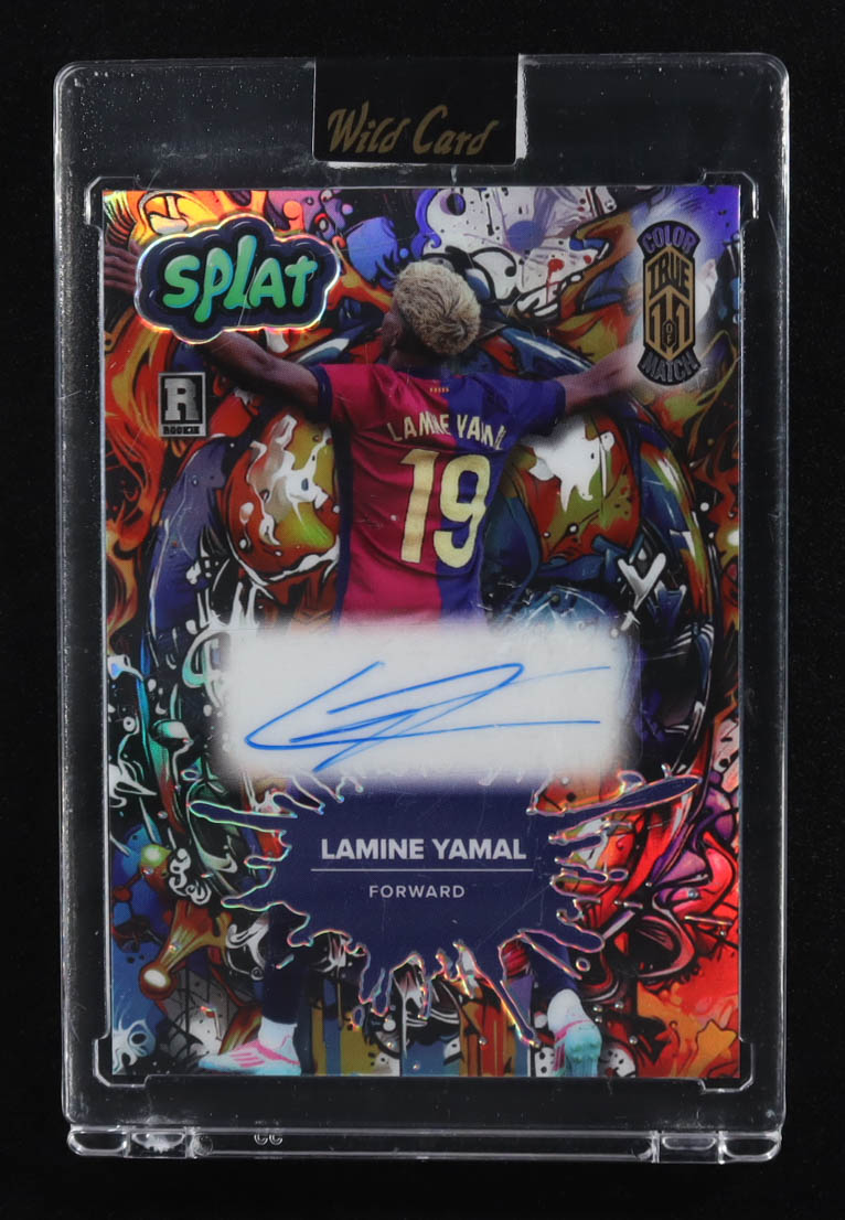 Lamine Yamal 2024 Wild Card Splat Color Match True 1 of 1 Auto #SBTRUe06-LYA RC #1/1 at PristineAuction.com Lamine Yamal 2024 Wild Card Splat Color Match True 1 of 1 Auto #SBTRUe06-LYA RC #1/1 at PristineAuction.com