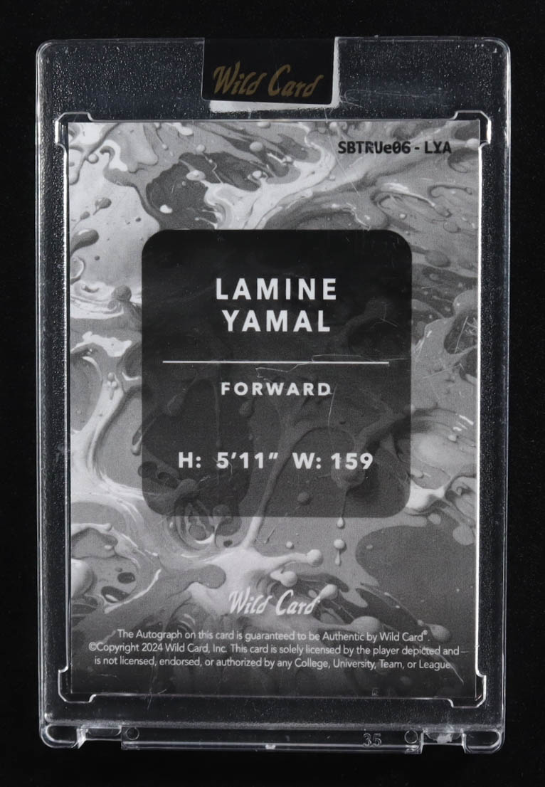 Lamine Yamal 2024 Wild Card Splat Color Match True 1 of 1 Auto #SBTRUe06-LYA RC #1/1 at PristineAuction.com Lamine Yamal 2024 Wild Card Splat Color Match True 1 of 1 Auto #SBTRUe06-LYA RC #1/1 at PristineAuction.com