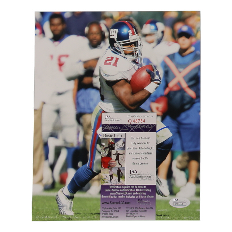 Tiki Barber Signed Giants 8x10 Photo (JSA) at PristineAuction.com Tiki Barber Signed Giants 8x10 Photo (JSA) at PristineAuction.com