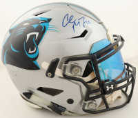 Christian McCaffrey Signed Panthers Full-Size Authentic On-Field Speed Helmet With Visor (Beckett) at PristineAuction.com