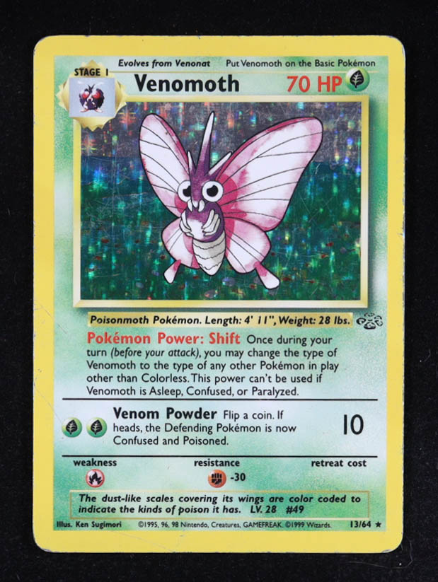 Venomoth HOLO COR R 1999 Pokemon Jungle Unlimited #13 at PristineAuction.com Venomoth HOLO COR R 1999 Pokemon Jungle Unlimited #13 at PristineAuction.com