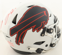 Josh Allen Signed Bills Full-Size Authentic On-Field Hydro-Dipped Speedflex Helmet with Custom Visor (Beckett) at PristineAuction.com