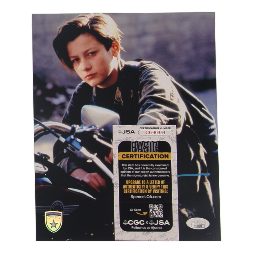 Edward Furlong Signed "Terminator 2: Judement Day" 8x10 Photo (JSA) at PristineAuction.com Edward Furlong Signed "Terminator 2: Judement Day" 8x10 Photo (JSA) at PristineAuction.com