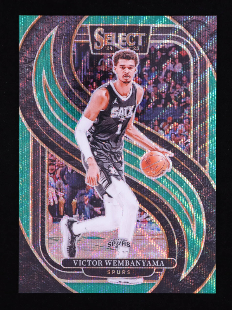 Victor Wembanyama 2024-25 Select Green Wave Prizms #102 #15/50