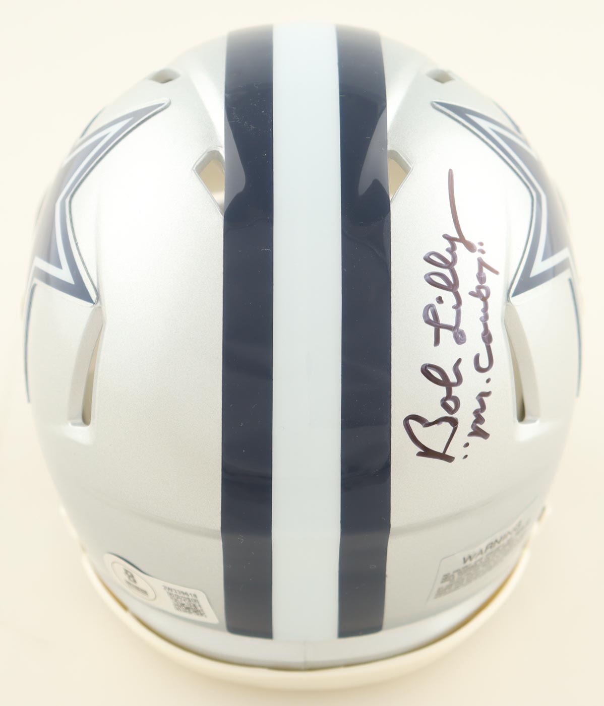 Bob Lilly Signed Cowboys Speed Mini Helmet Inscribed "Mr. Cowboy" (Beckett) at PristineAuction.com Bob Lilly Signed Cowboys Speed Mini Helmet Inscribed "Mr. Cowboy" (Beckett) at PristineAuction.com