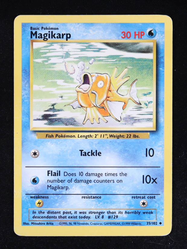 Magikarp U 1999 Pokemon Base Unlimited #35 at PristineAuction.com Magikarp U 1999 Pokemon Base Unlimited #35 at PristineAuction.com