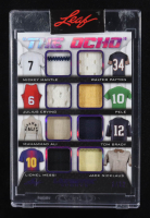 2021 Leaf Ultimate Sports The Ocho Memorabilia Purple #TO08 Mickey Mantle/Walter Payton/Julius Erving #1/12 at PristineAuction.com