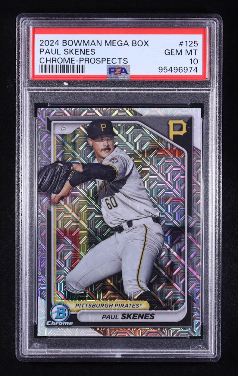 Paul Skenes 2024 Bowman Chrome Prospects Mega Box #125 RC (PSA 10) at PristineAuction.com Paul Skenes 2024 Bowman Chrome Prospects Mega Box #125 RC (PSA 10) at PristineAuction.com