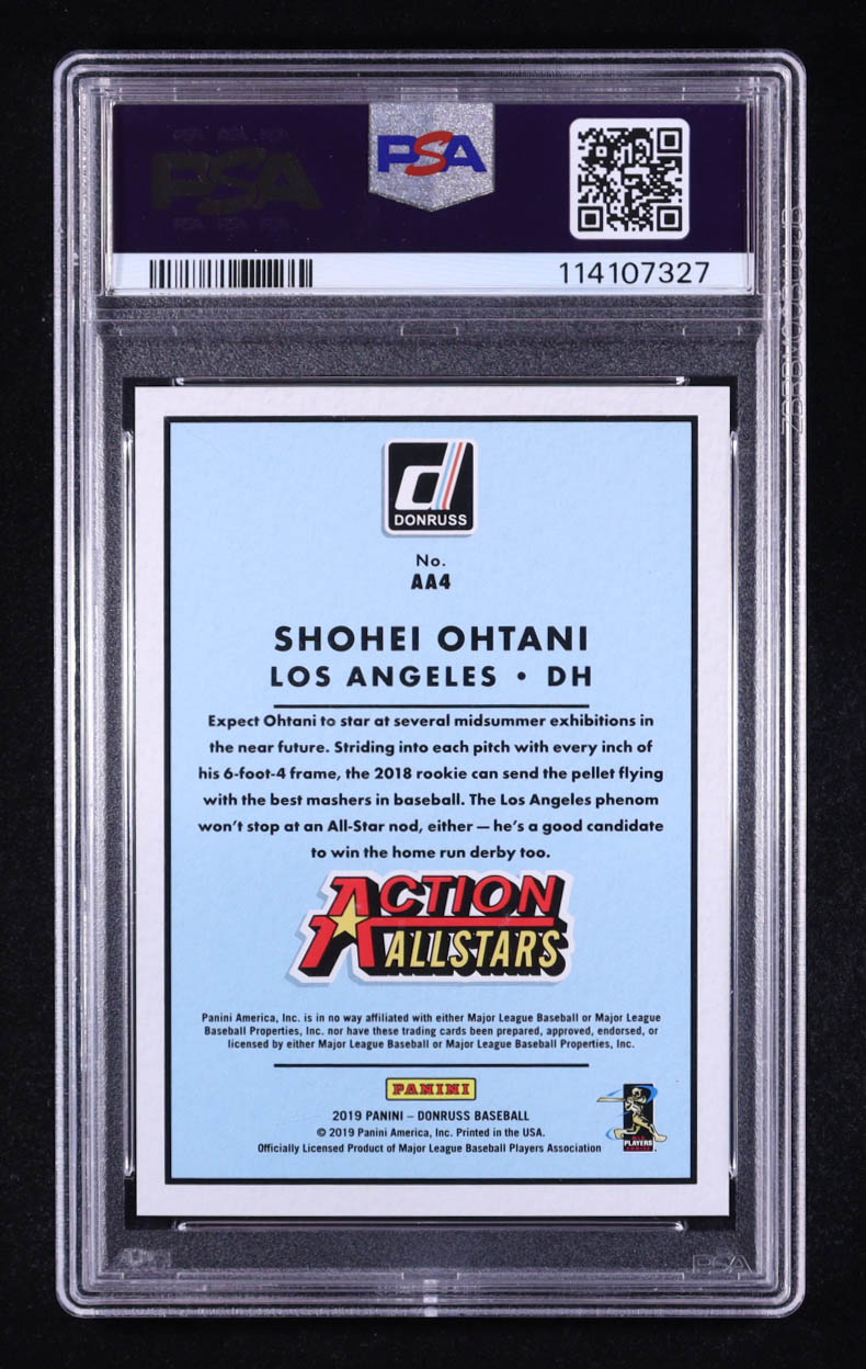 Shohei Ohtani 2019 Donruss Action All-Stars #AA4 (PSA 10) at PristineAuction.com Shohei Ohtani 2019 Donruss Action All-Stars #AA4 (PSA 10) at PristineAuction.com